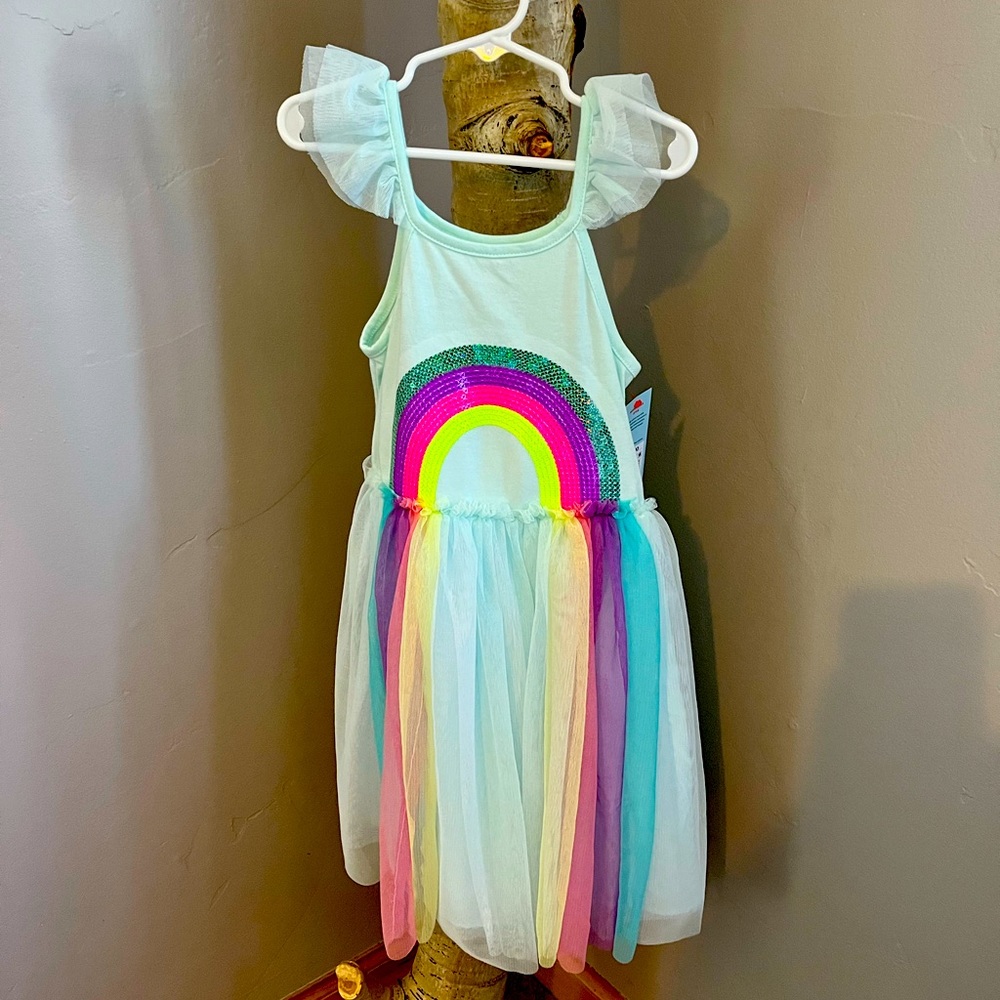 NWT girls rainbow dress.
